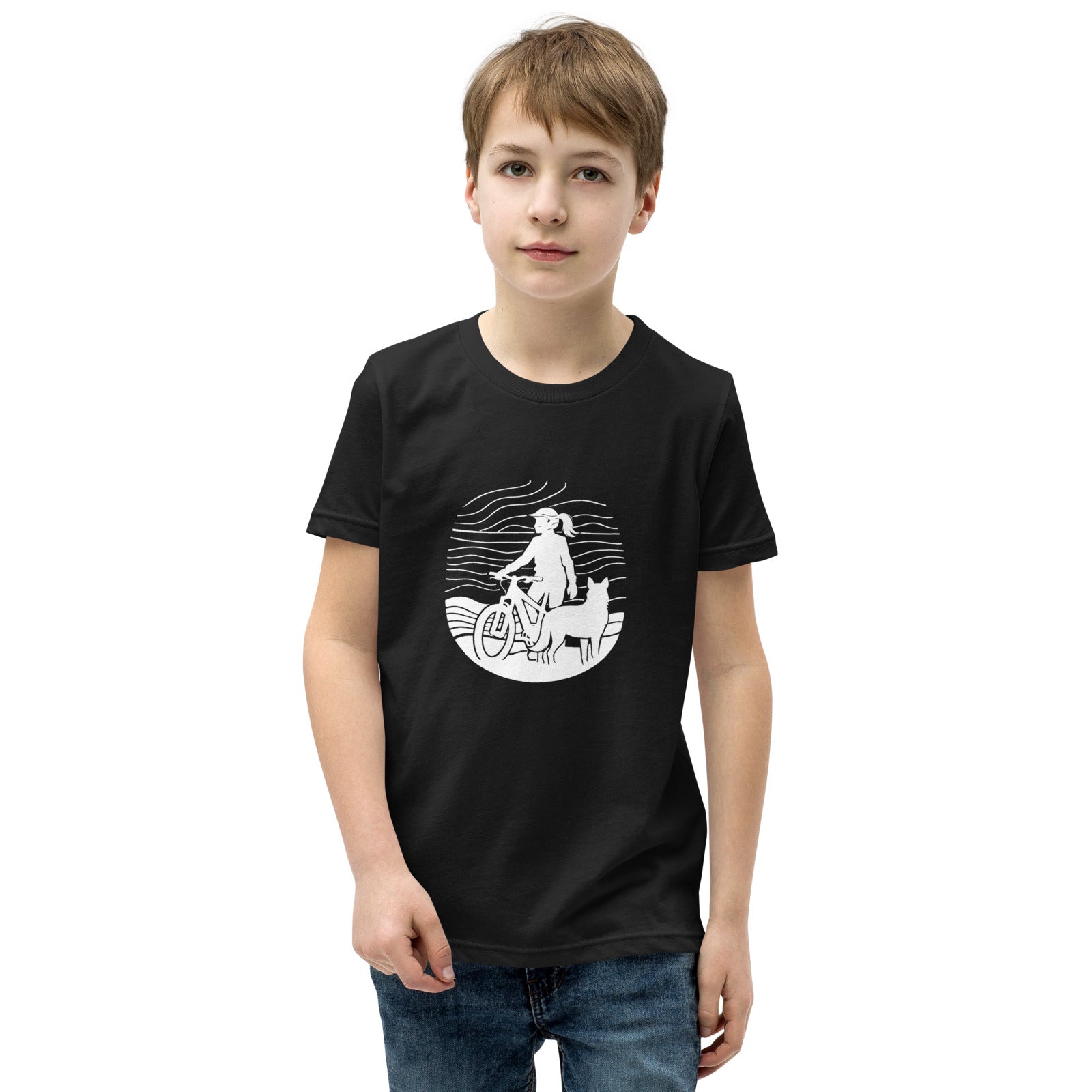 Chill Ride Tee, Youth, Black, Front